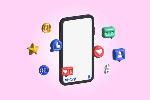 3D Social Media Elements