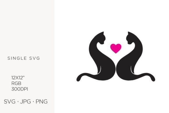 Abstract, Cats Love. Graphics