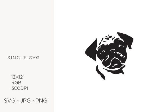 Bad Dog Logo. Pug. Puppy Eyes