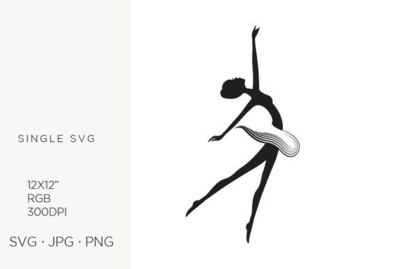 Ballerina Vector Logo for Crafts and Graphics