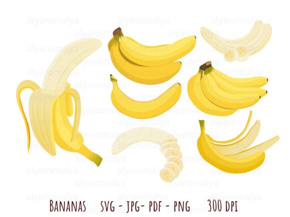 Bananas Clip Art Png: Graphics for Creative Projects