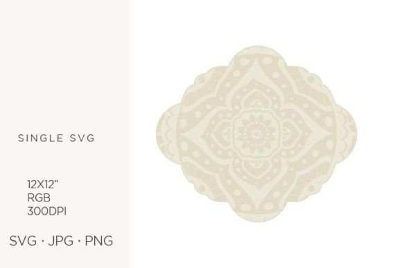 Boho Mandala Frame, Svg Emblem