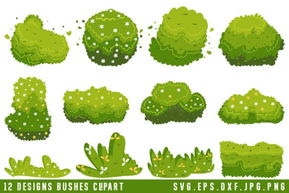 Bushes Illustration SVG Bundle Review