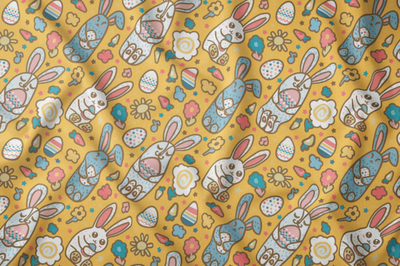 Easter Rabbits Pattern: Graphics for Festive Branding