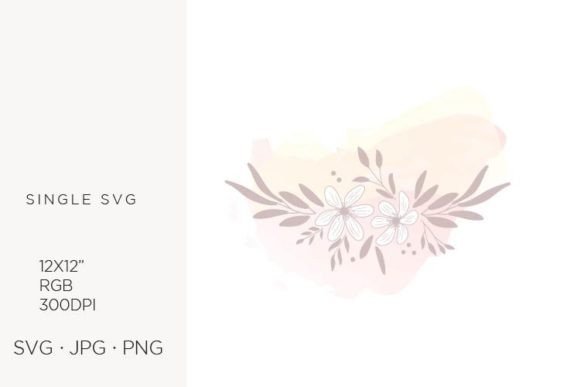 Flowers and Leaves, Floral Frame, SVG Graphics
