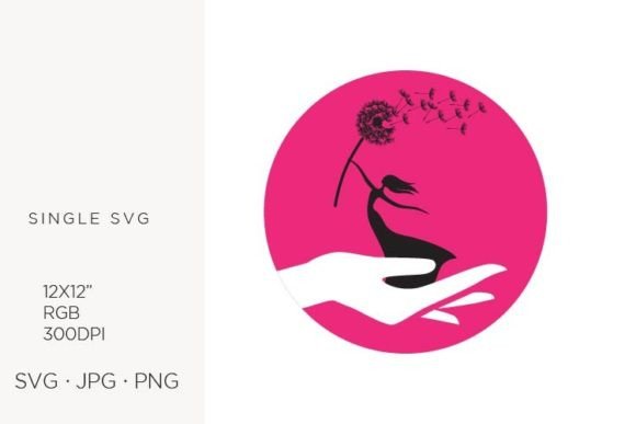 Hand Holding Miniature Dancing Lady Graphics