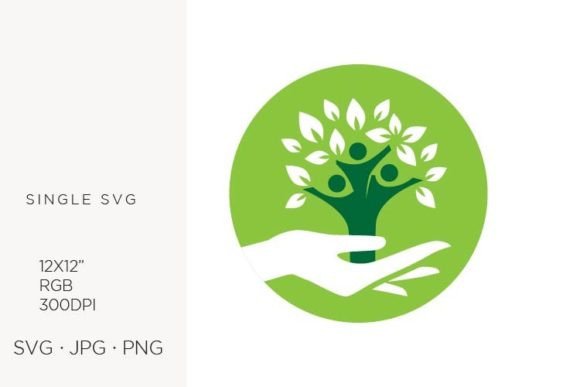 Hand, Kids and Leaves Graphics