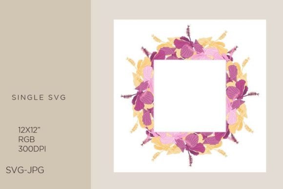 Hibiscus Flowers Tropic Frame