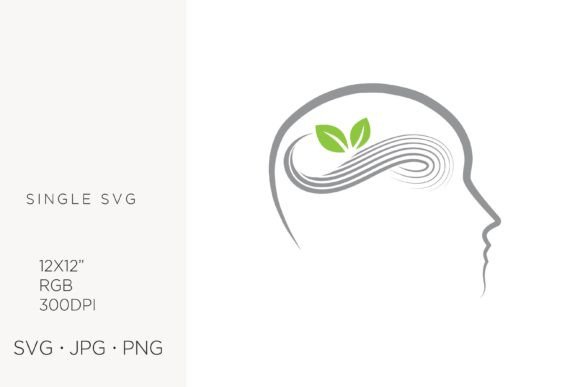 Infinity Symbol and Leaves Inside Head Graphics