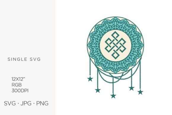 Mandala with Star Garland: Graphics for Creative Branding