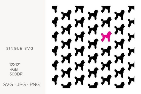 Poodle Dog Pattern, Vector Graphics