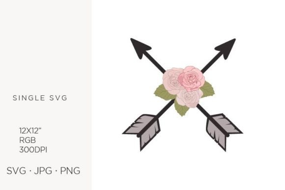 Roses and Native American Arrows Graphics