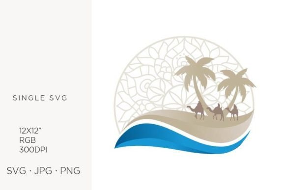 Sand Dune, Desert with Mandala