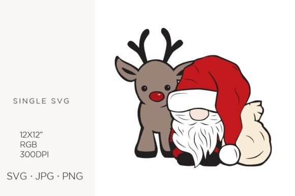 Santa Claus and Reindeer Graphics