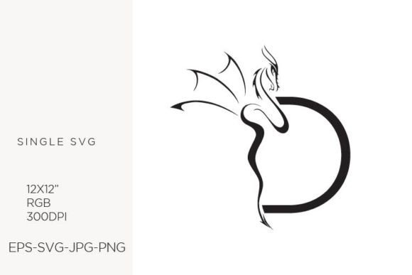 Stylized Dragon Illustration: Graphics and Illustrations for Branding