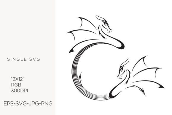 Stylized Dragons Illustration: Graphics for Local Branding