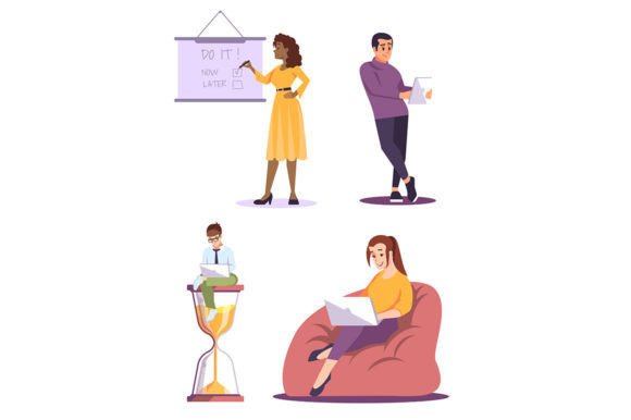 Time Management Concept Illustrations