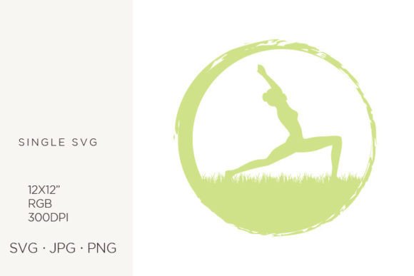 Woman in Yoga Pose, Watercolor Splash Graphics